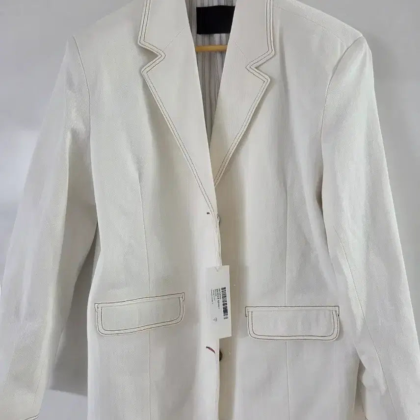[BUNJANG] Stylenanda Denim Long Jacket Ivory 77 / 스타일난다 데님 롱재킷 아이보리  77  165/88A~새옷  공용