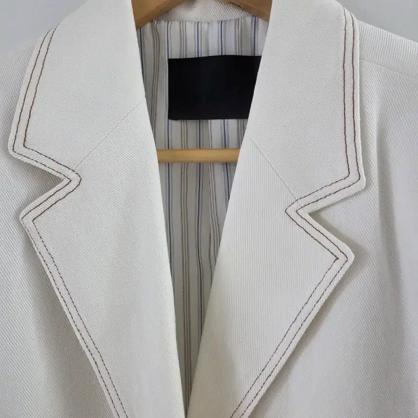 [BUNJANG] Stylenanda Denim Long Jacket Ivory 77 / 스타일난다 데님 롱재킷 아이보리  77  165/88A~새옷  공용