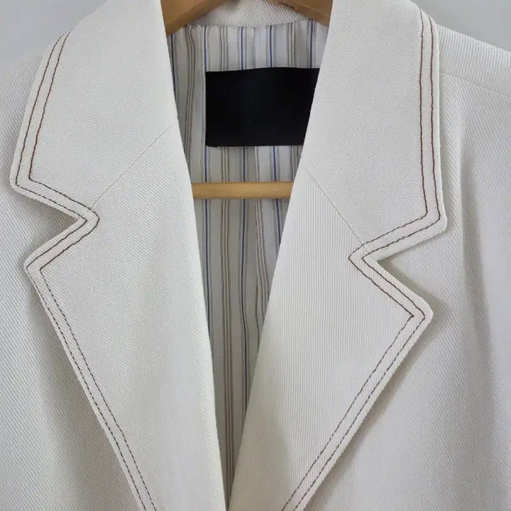 [BUNJANG] Stylenanda Denim Long Jacket Ivory 77 / 스타일난다 데님 롱재킷 아이보리  77  165/88A~새옷  공용