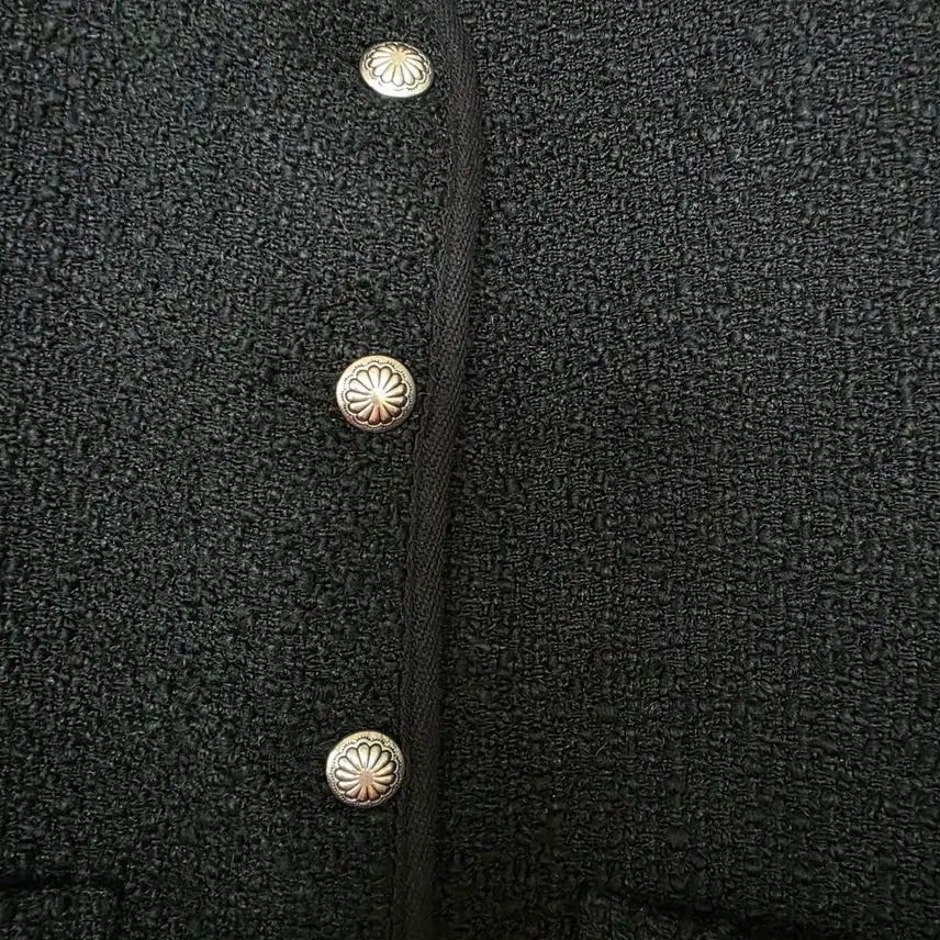 [BUNJANG] Kair Concho Tweed Vest (Black) / Kair Concho Tweed Vest (Black)
