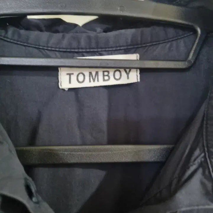 [BUNJANG] Tomboy Navy Cotton Blend Jacket Shirt / 짙은곤색  봄. 톰보이. 면.스판자켓같은. 남방셔츠  깨끗해요  가슴단면