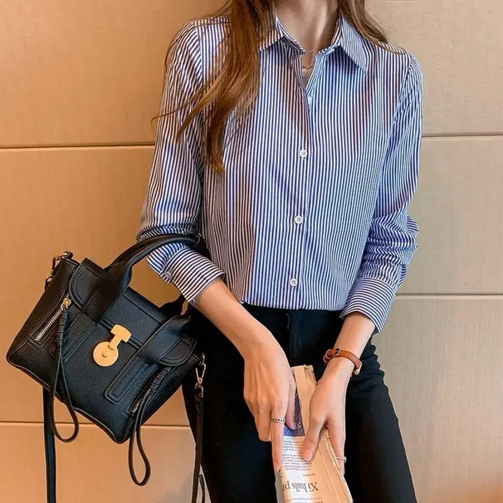 [BUNJANG] Striped Pattern Shirt / 스트라이프 줄무늬 셔츠