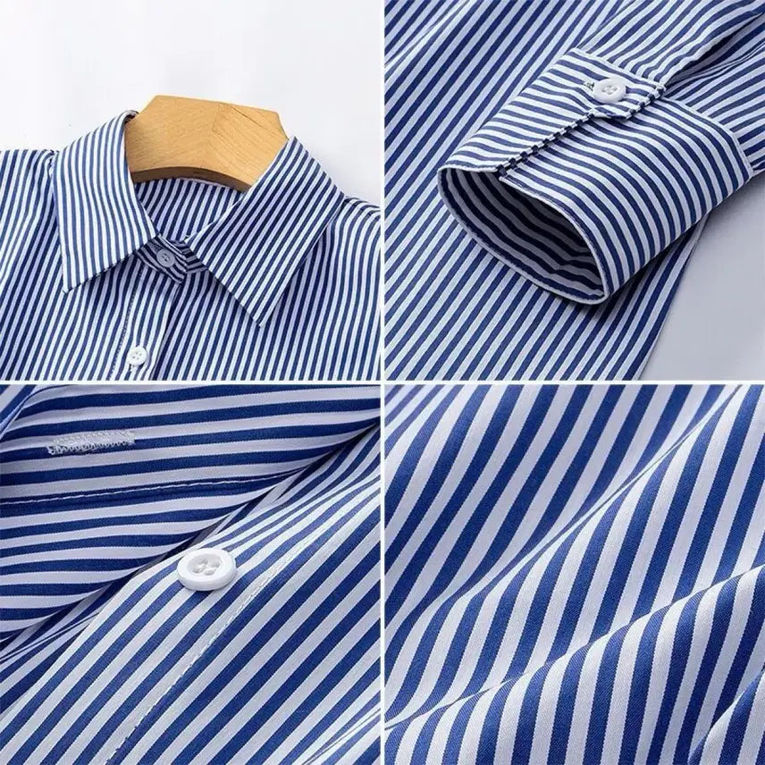 [BUNJANG] Striped Pattern Shirt / 스트라이프 줄무늬 셔츠
