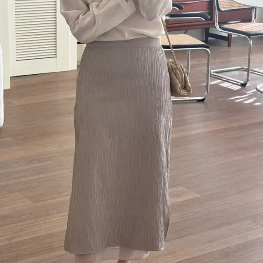 [BUNJANG] Summer Leave Texture Back Banding Skirt (S Size) / 써머레브 텍스처 백밴딩 스커트 판매(s사이즈)