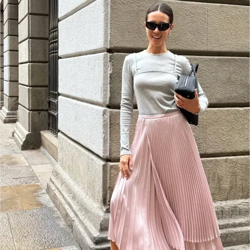 [BUNJANG] Orr Pleated Layered Skirt / 새제품 오르