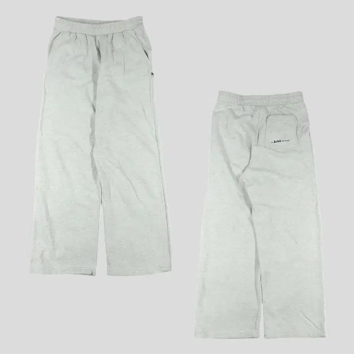 [BUNJANG] Kodak Melange Gray Cotton Blend Sweatpants / 코닥 멜란지그레이 로고 코튼블렌드 밴딩 스웻팬츠 트레이닝복 28-30