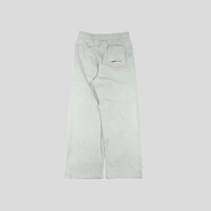 [BUNJANG] Kodak Melange Gray Cotton Blend Sweatpants / 코닥 멜란지그레이 로고 코튼블렌드 밴딩 스웻팬츠 트레이닝복 28-30
