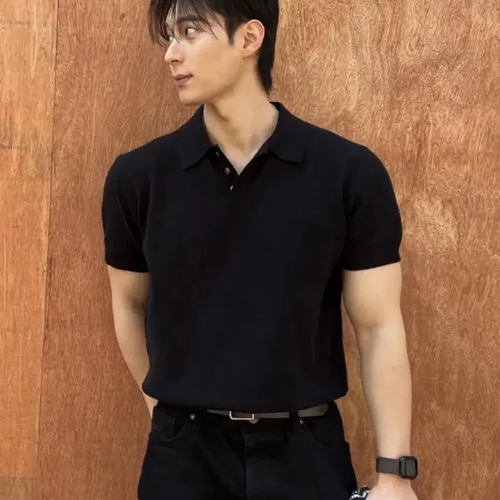 [BUNJANG] Elmood Homme Cotton PK Half Knit Top / [새제품] 엘무드 옴므 코튼 PK 하프 니트 정리합니다!!