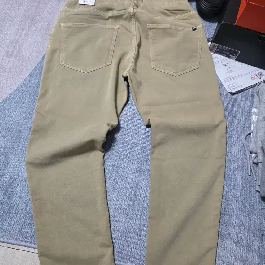 [BUNJANG] ZARA Beige Cotton Blend Drawstring Pants / 자라 베이지색 면 스판 바지 드로스트링 팬츠