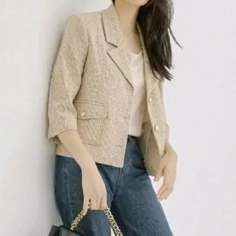 [SOLD OUT] MAGJAY 트위드 칠부 자켓