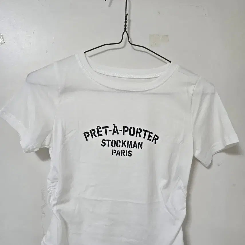[BUNJANG] White Lettering Short Sleeve T-Shirt / 화이트 레터링 반팔 티셔츠
