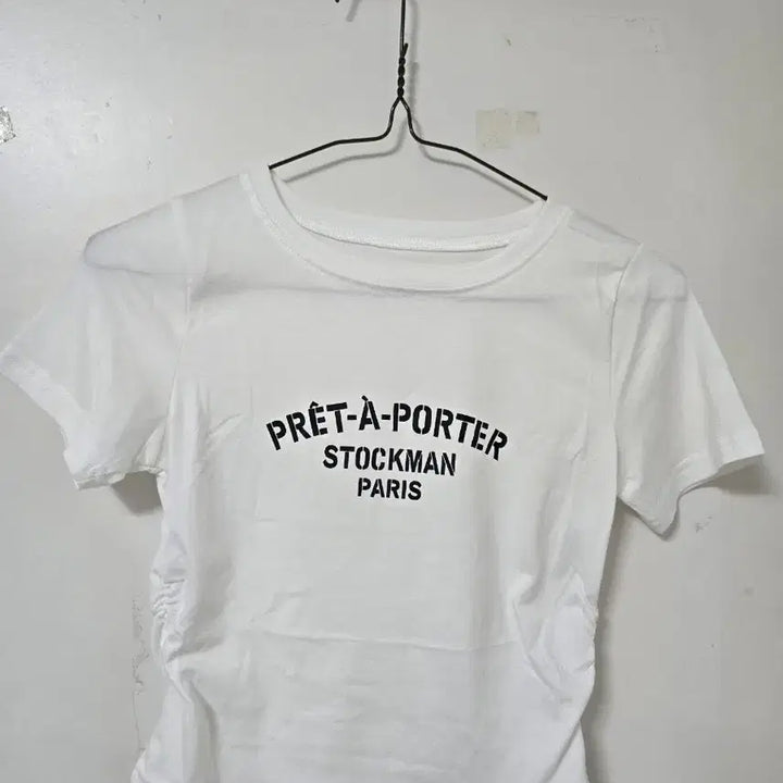 [BUNJANG] White Lettering Short Sleeve T-Shirt / 화이트 레터링 반팔 티셔츠