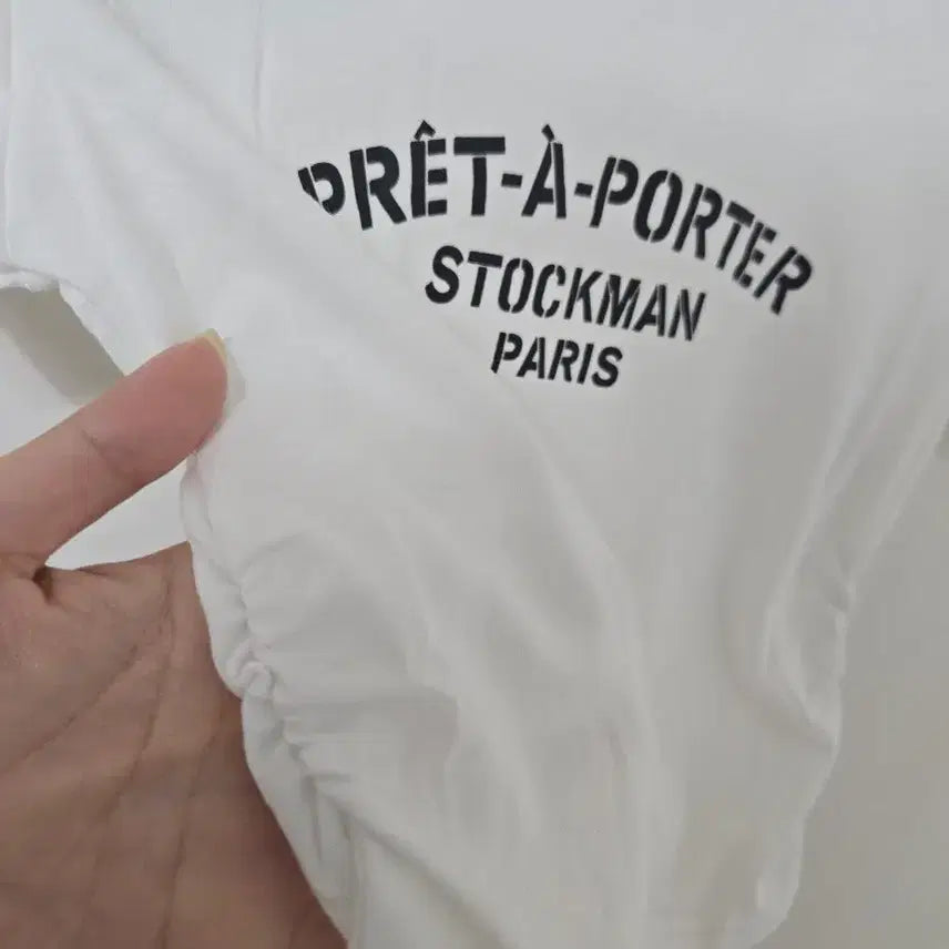 [BUNJANG] White Lettering Short Sleeve T-Shirt / 화이트 레터링 반팔 티셔츠