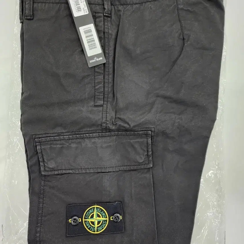 [BUNJANG] Stone Island Cotton Garment Dyed Cargo Pants Black / [새제품/W34] 스톤아일랜드 정품 코튼 가먼트다잉 카고 남성 바지 블랙