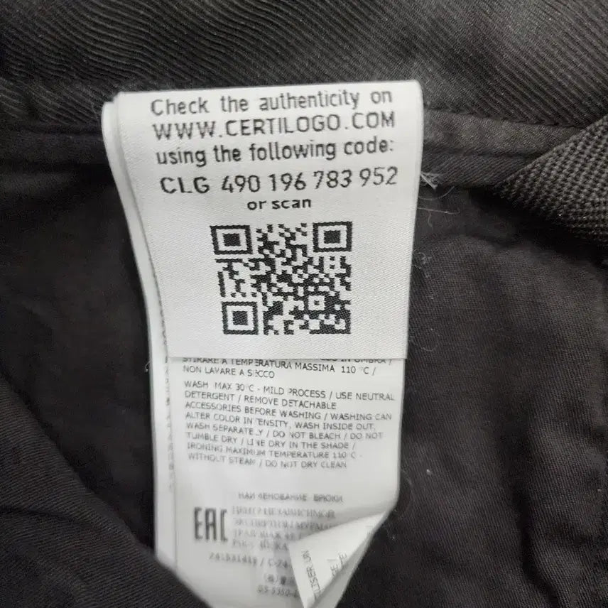 [BUNJANG] Stone Island Cotton Garment Dyed Cargo Pants Black / [새제품/W34] 스톤아일랜드 정품 코튼 가먼트다잉 카고 남성 바지 블랙