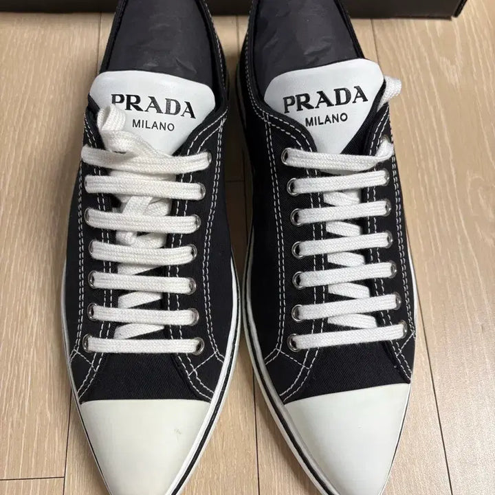 [BUNJANG] Prada Black Canvas Sneakers Size 37 / 프라다 블랙 캔버스 스니커즈 새상품 풀박스 37사이즈