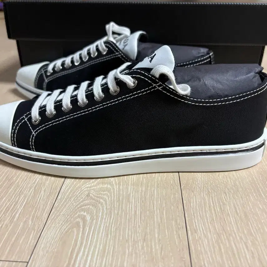 [BUNJANG] Prada Black Canvas Sneakers Size 37 / 프라다 블랙 캔버스 스니커즈 새상품 풀박스 37사이즈