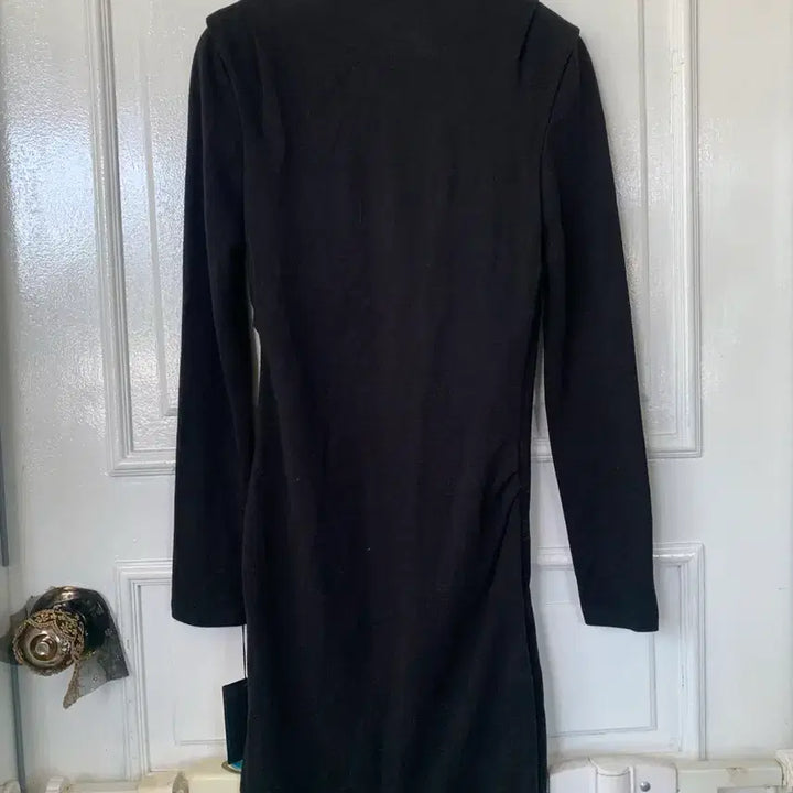 [BUNJANG] Maje Black Long Sleeve Zipper Dress / 마쥬 블랙 롱 슬리브 지퍼 원피스