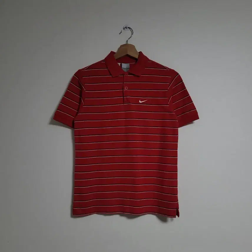 [BUNJANG] Nike Red Stripe Short-Sleeve Polo Shirt XS / (XS) NIKE 나이키 레드 스트라이프 반팔 카라티 올드스쿨 2002