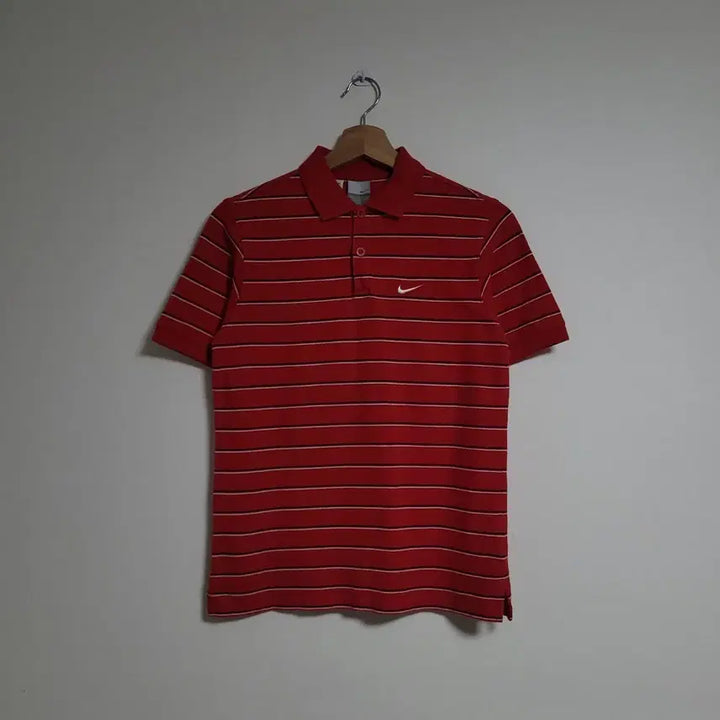 [BUNJANG] Nike Red Stripe Short-Sleeve Polo Shirt XS / (XS) NIKE 나이키 레드 스트라이프 반팔 카라티 올드스쿨 2002