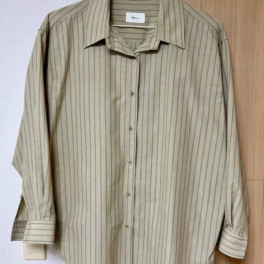 [SOLD OUT] Moia 모이아 셔츠 stripe shirt (vintage khaki)