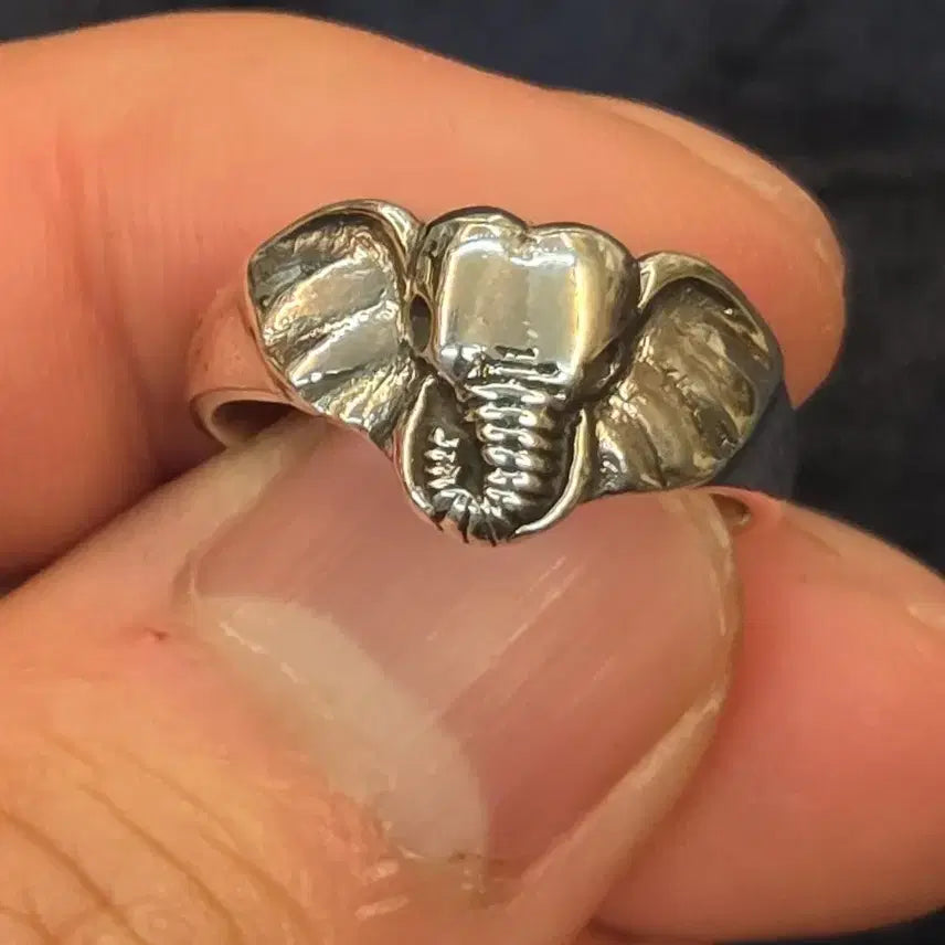 [BUNJANG] Elephant Silver Ring Size 12 / 코끼리 은반지 12호