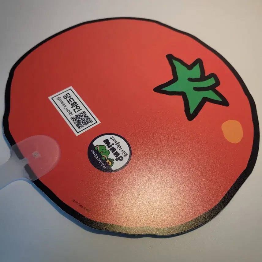 [BUNJANG] Line Friends Tomato Character Fan / 라인프렌즈 토마토 캐릭터 부채 미사용