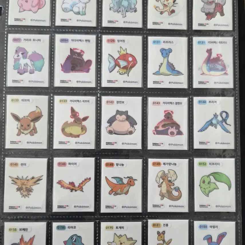 [BUNJANG] Pokemon 30th Anniversary Season 5 Full Set Sticker Collection / 포켓몬 30주년 시즌5 띠부씰 전종