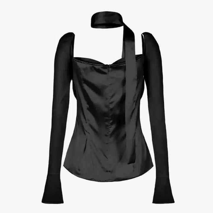 [SOLD OUT] 힐다 고희 실키 스완 블라우스 블랙 팔아요!5.5