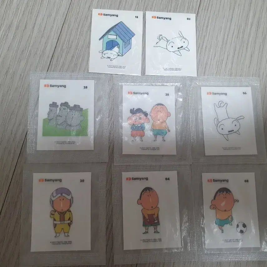 [BUNJANG] Samyang Jjangu Character Stickers / 삼양짱구 흰둥이 맹구 띠부씰