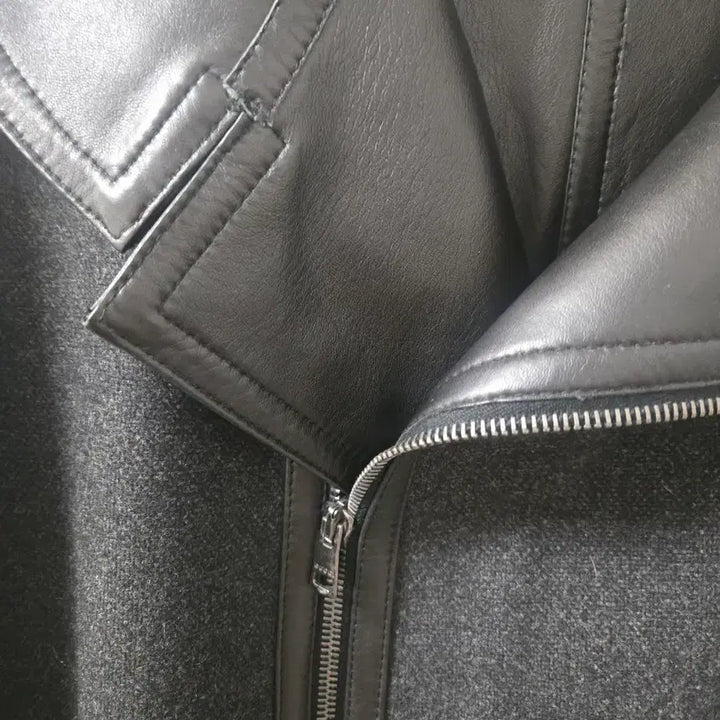[SOLD OUT] [희귀/정품] 구찌 14FW 런웨이 피스 울-레더 하이브리드 바이커코트