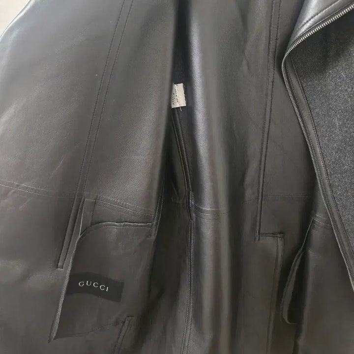 [SOLD OUT] [희귀/정품] 구찌 14FW 런웨이 피스 울-레더 하이브리드 바이커코트