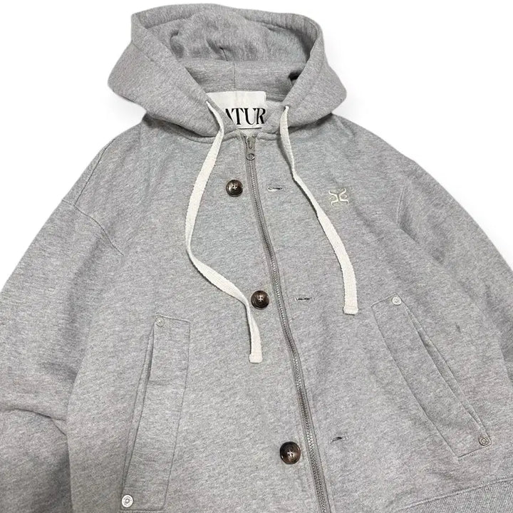 [BUNJANG] SATUR Theo Two-Way Zip-Up Hoodie / SATUR 세터 테오 투웨이 후드집업