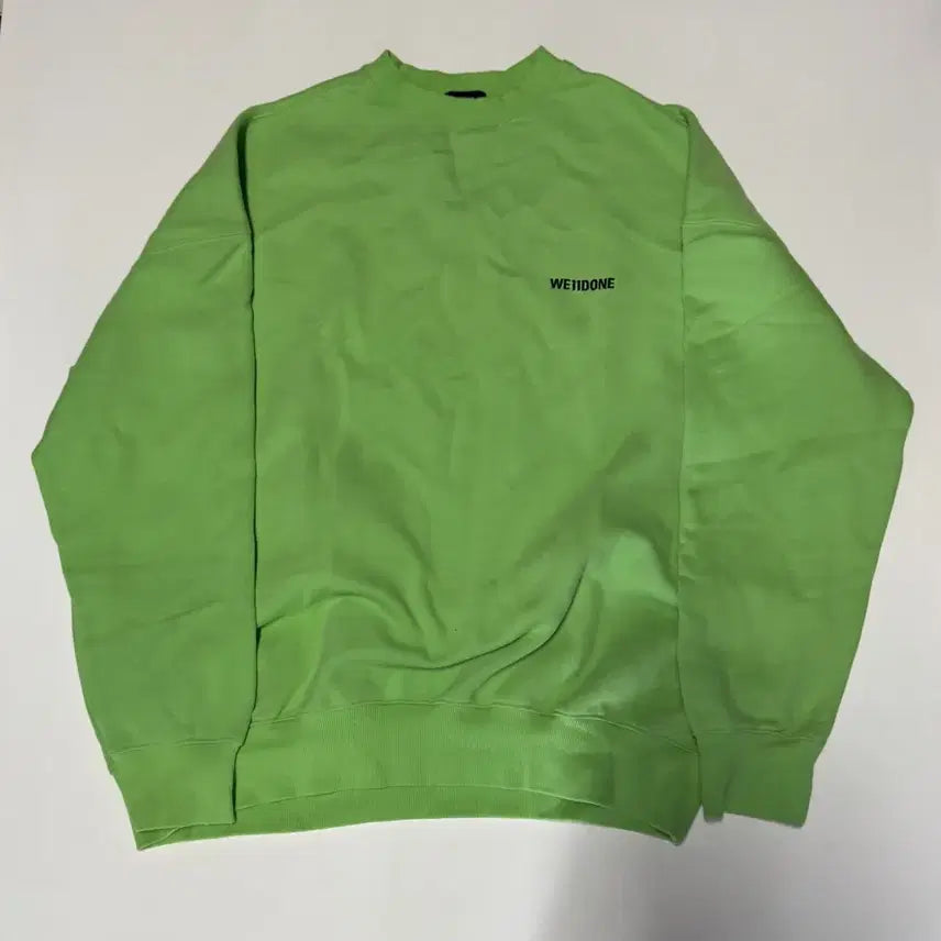 [BUNJANG] We11done Oversized Fluorescent Sweatshirt / 정품!! 웰던 We11done 빅 사이즈 형광 맨투맨 2XL ~ 3XL