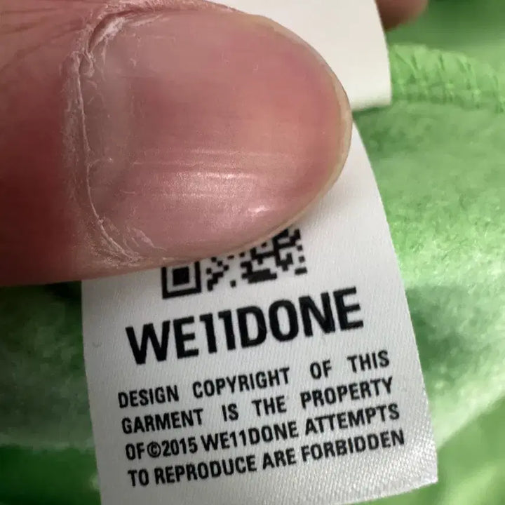 [BUNJANG] We11done Oversized Fluorescent Sweatshirt / 정품!! 웰던 We11done 빅 사이즈 형광 맨투맨 2XL ~ 3XL