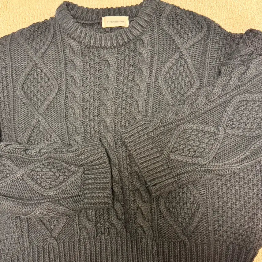 [BUNJANG] Without Summer Cable Knit Sweater / 위드아웃썸머 케이블 니트