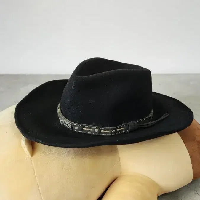 [SOLD OUT] USA JACK DANIELS 블랙 울 페도라 웨스턴 카우보이 모자
