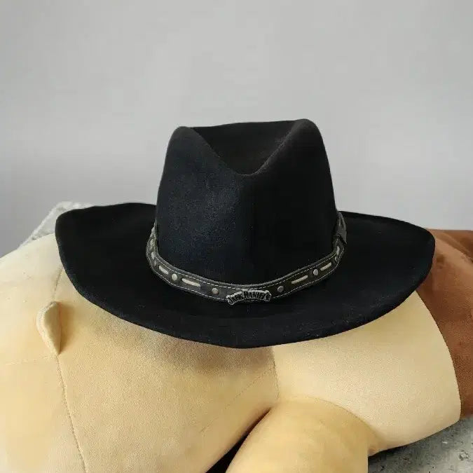[SOLD OUT] USA JACK DANIELS 블랙 울 페도라 웨스턴 카우보이 모자