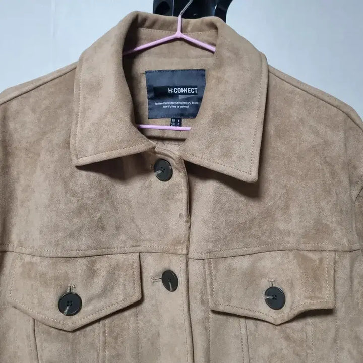 [BUNJANG] H:CONNECT Suede Jacket Beige Outerwear / H:CONNECT 에이치커넥트 스웨이드 자켓 베이지 봄아우터