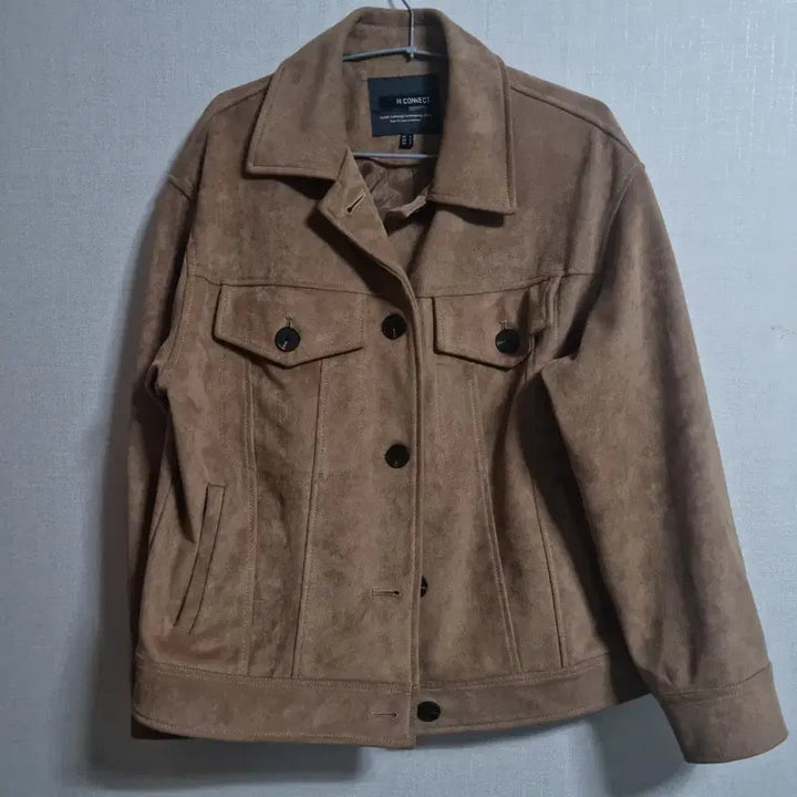 [BUNJANG] H:CONNECT Suede Jacket Beige Outerwear / H:CONNECT 에이치커넥트 스웨이드 자켓 베이지 봄아우터