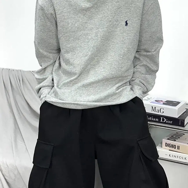 [BUNJANG] Polo Ralph Lauren Grey Waffle T-Shirt XL / 폴로 랄프로렌 그레이 와플티 XL