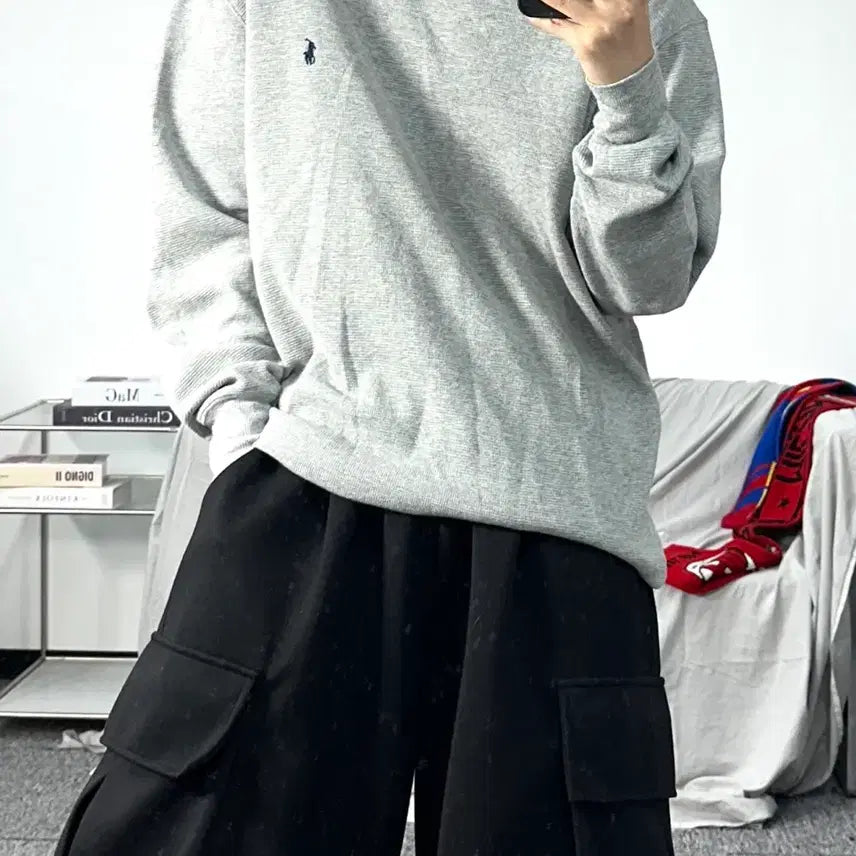 [BUNJANG] Polo Ralph Lauren Grey Waffle T-Shirt XL / 폴로 랄프로렌 그레이 와플티 XL