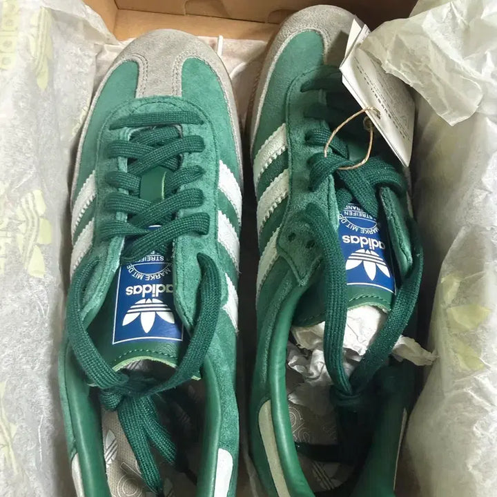 [BUNJANG] Adidas Samba OG - Green/White Sneakers / 아디다스 삼바 OG - 그린:화이트 / ID2054