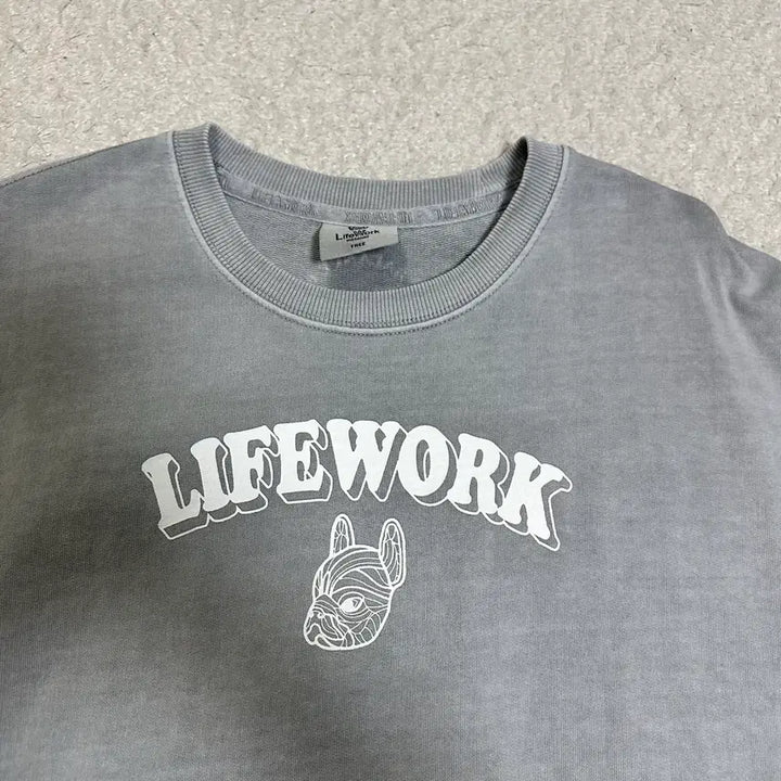 [BUNJANG] LifeWork Crewneck Sweatshirt Grey Free Size / 라이프워크 맨투맨 그레이 free