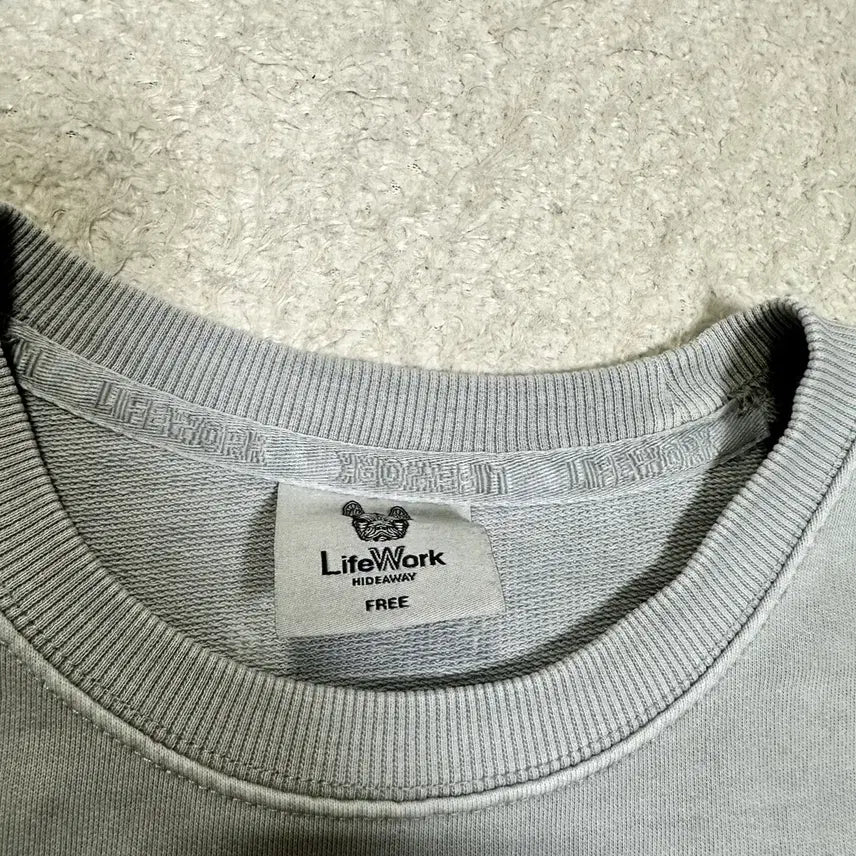 [BUNJANG] LifeWork Crewneck Sweatshirt Grey Free Size / 라이프워크 맨투맨 그레이 free