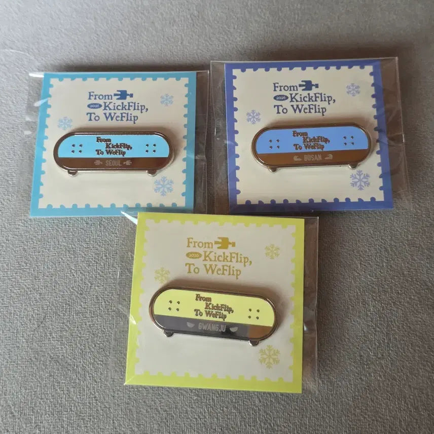 [BUNJANG] Kickflip Fancon Badge / 킥플립 팬콘 MD 뱃지 (서울, 부산, 광주)