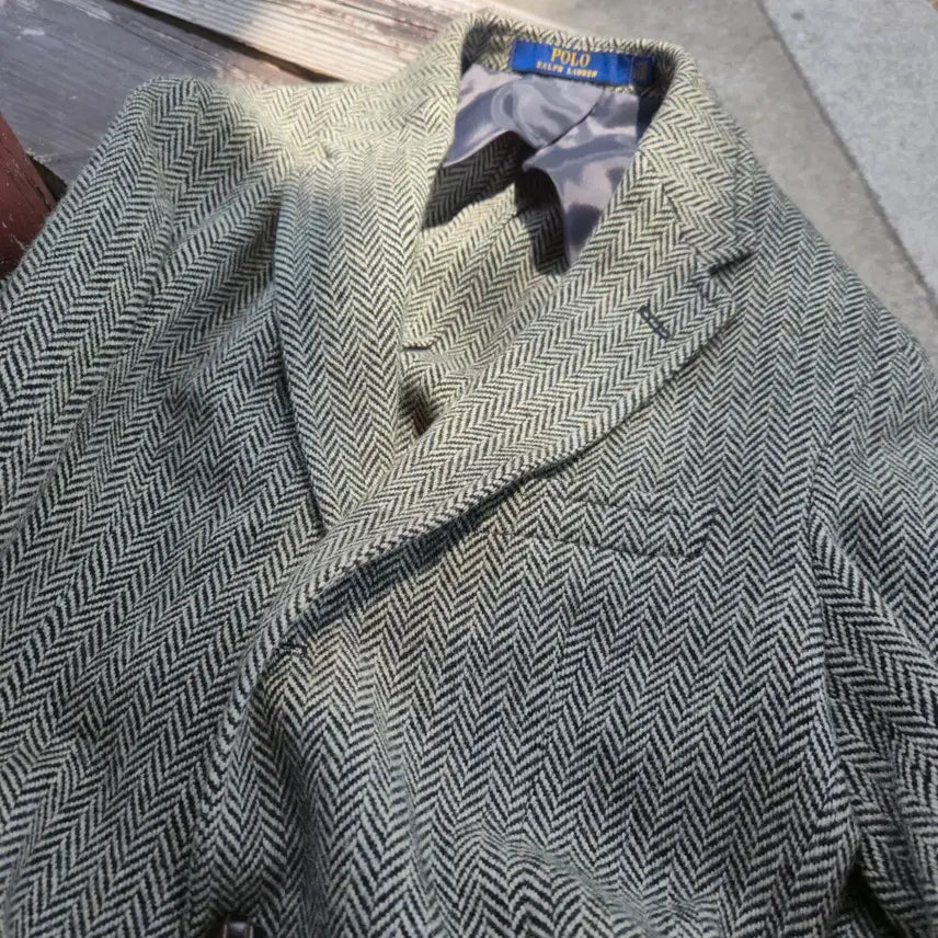 [BUNJANG] Polo Ralph Lauren Herringbone Tweed Jacket / 폴로 랄프로렌 헤링본 트위드 자켓