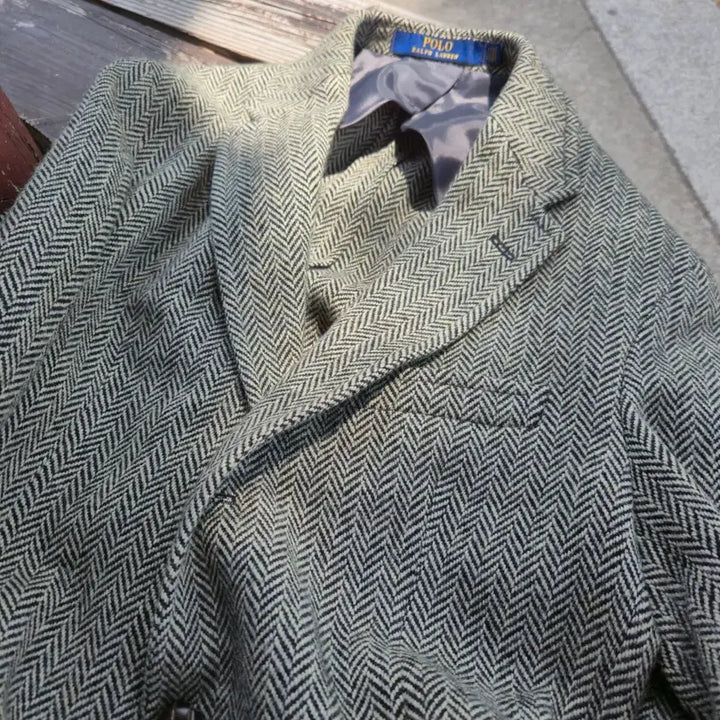 [BUNJANG] Polo Ralph Lauren Herringbone Tweed Jacket / 폴로 랄프로렌 헤링본 트위드 자켓