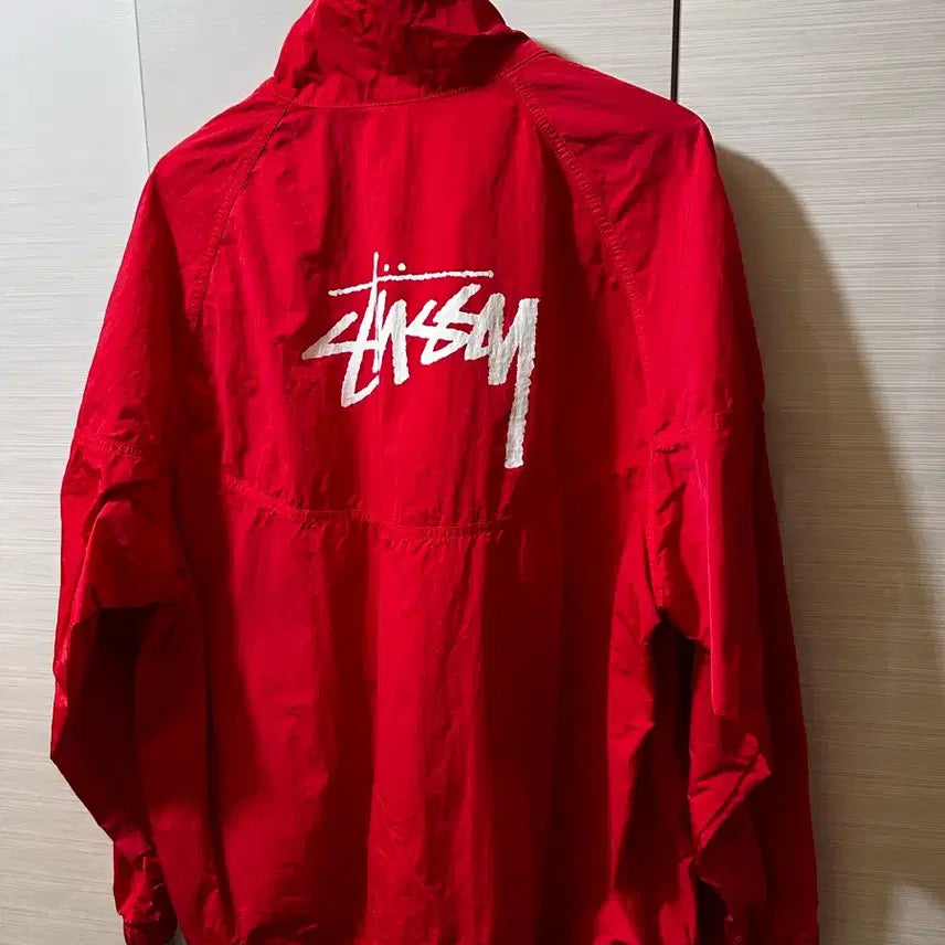 [BUNJANG] Nike Stussy Windrunner Jacket Habanero Red / [XL] 나이키 스투시 윈드러너 자켓 하바네로 레드