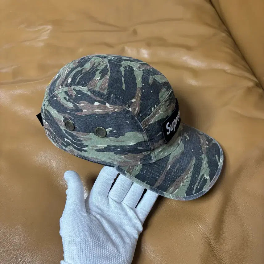 [SOLD OUT] 슈프림 캠프캡 모자 박스로고 24ss 타이거 카모 올리브